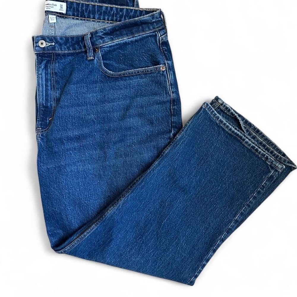 Abercrombie & Fitch Curve Love “The Vintage Straight” High Rise jeans